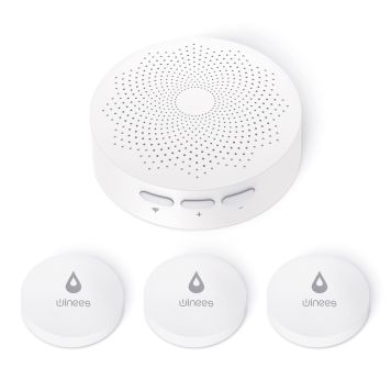 Winees WiFi Water Leak Detector, 3 Pack Water Sensors with 100dB