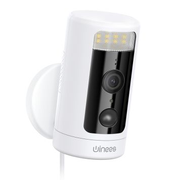 F1 Smart Wired Outdoor Security Camera with Spotlight, 2K HD, 360° View, Color Night Vision