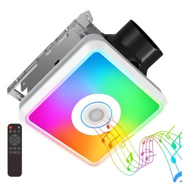 Consciot 160CFM Bathroom Exhaust Fan with Bluetooth Speaker & LED Light