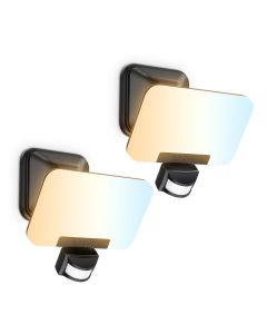 OREiN Motion Sensor Outdoor LED Security Lights with3 Modes IP65 Waterproof - Warm & White , 2 Pack