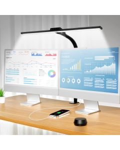 OREiN 23W LED Desk Lamp USB Charging with 5 Color Modes - 4 Timer, Black