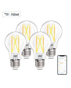 OREiN A19 Smart WiFi LED Edison Vintage Light Bulbs - 2700K-6500K, 4 Pack