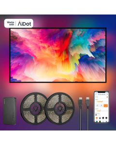 OREiN 65-90 inch TV WiFi LED Backlights Strip Lights with HDMI Sync Box - RGB